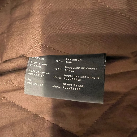 Marc New York mens size small, chocolate brown leather three-quarter jacket - Picture 7 of 7